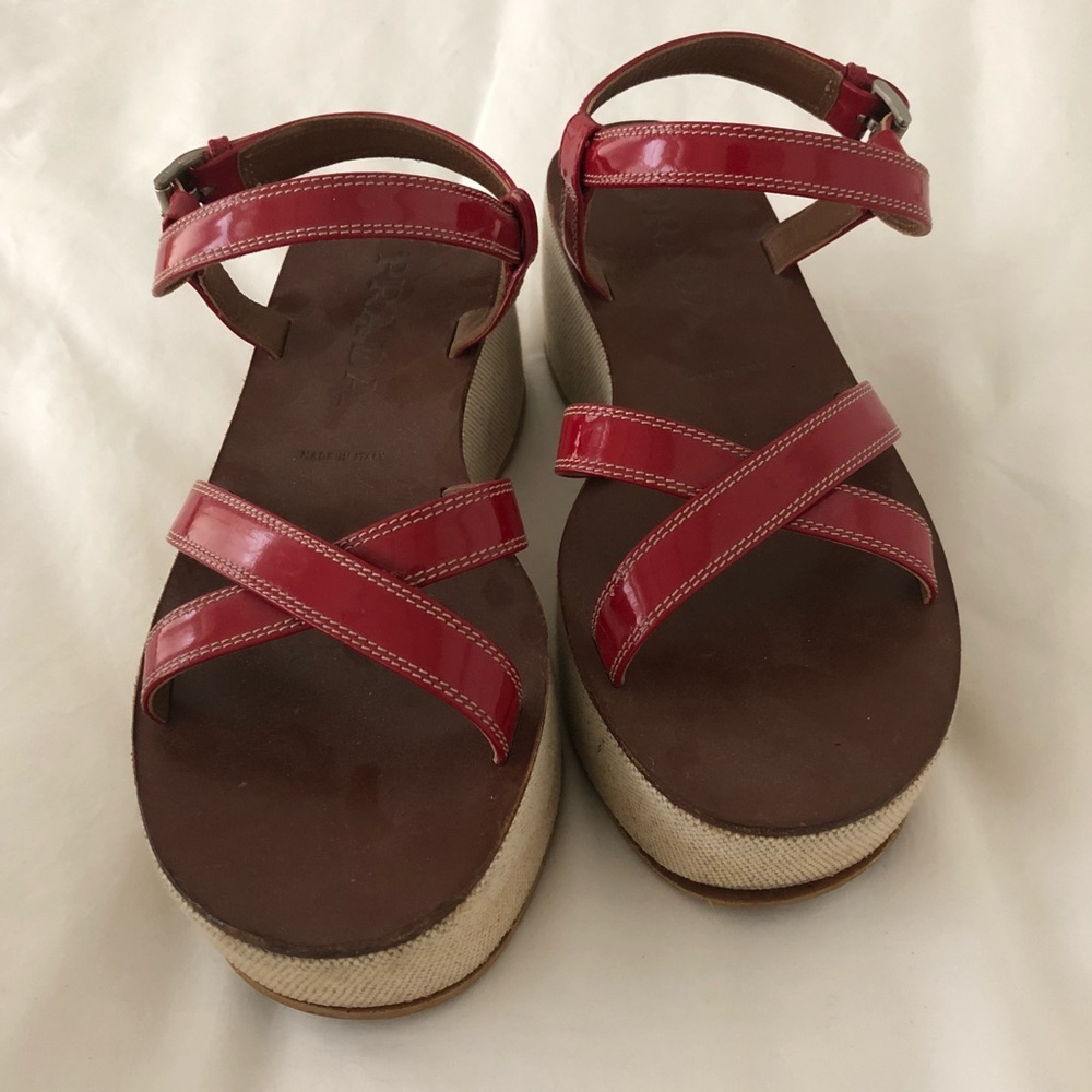 BARELY worn Prada platform sandal
